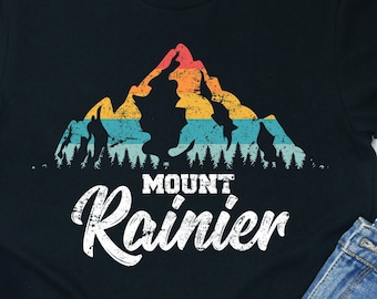 Mount Rainier Graphic Tee: Washington State Unisex Shirt