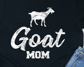 Camiseta Goat Mom: Camiseta de algodão unissex, moletom com capuz e moletom