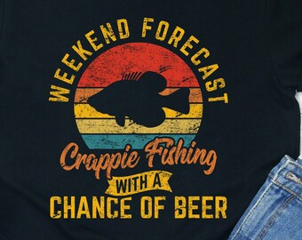 Crappie Fishing Shirt Angler Gift Freshwater Sport Tee Weekend Lake Tshirt Fisherman
