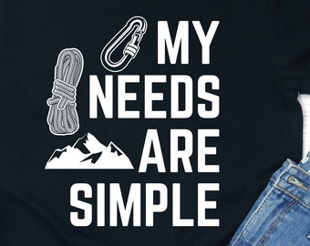 Koszulka wspinaczkowa: Simple Needs, unisex, bawełniana koszulka