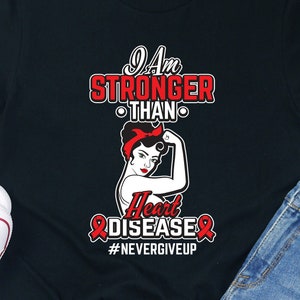 Heart Disease Awareness T-Shirt: Stronger Than CHD Survivor Tee