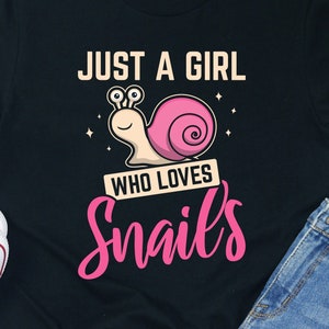 Girl Snail Lover Gift / Snail Shirt / Hoodie / Sweatshirt / Tank Top / Snail TShirt / Cute Snail Tee / Snail T-Shirt / Gift For Snail Lover
