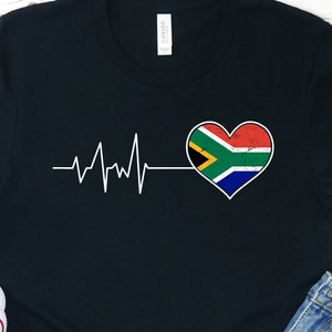 Shirt met hartslag Zuid-Afrikaanse vlag: South African Pride T-shirt