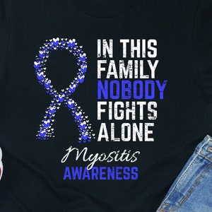Myositis-bewustzijnsshirt: Support Warrior-T-shirt