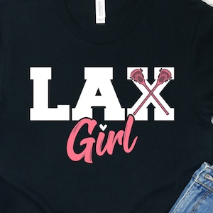 LAX Girl Lacrosse T-Shirt: Damen, Mama, Tante Lacrosse Tee