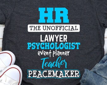 T-shirt drôle de responsable des ressources humaines : l'avocat non officiel, t-shirt psychologue