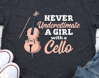 Cello Player Shirt Funny Music Gift Cellist Performer Tee Instrument Tshirt Orchestra
