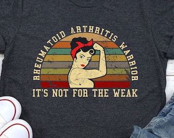 Reumatoïde artritis bewustzijn shirt cadeau krijger vechter overlevende ondersteuning lint T-shirt chronische auto-immuunziekte sterkte