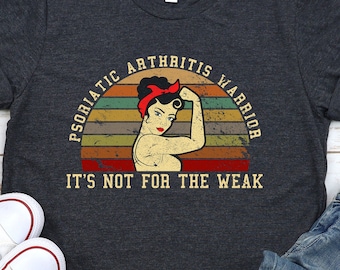 Psoriatic Arthritis Warrior Shirt Awareness Support Survivor Ribbon Tee Chronic Health Gift Strength Tshirt