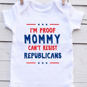 Republican Baby Onesie: &quot;Mommy Can&#39;t Resist&quot; Cotton Bodysuit
