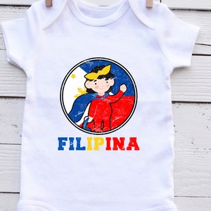 Filipina Flag Baby Onesie: Filipino Infant Shirt