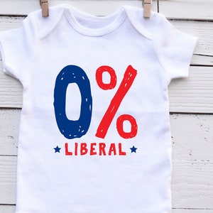 0% Liberal Baby Onesie: Political Infant Bodysuit