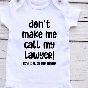 Lawyer Mom Baby Onesie: Funny Attorney Gift