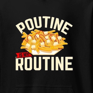 Poutine Hoodie / Funny Poutine Sweatshirt / Poutine Lover Pullover / Gag Foodie Gift / Canadian Sweater / Quebec Apparel / Poutine Gifts