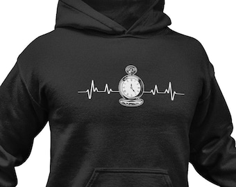 Funny Horology Hoodie: Watchmaker Heartbeat Sweatshirt