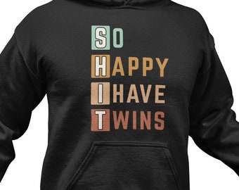 Funny Dad of Twins Hoodie, Father's Day Gift