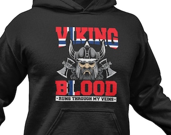 Norway Flag Hoodie Gift Norwegian Pride National Heritage Culture Sweatshirt Nordic Identity Travel Souvenir