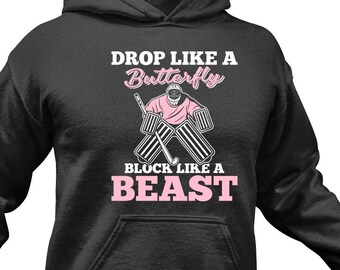 Feldhockey Hockeyspielerin Hoodie: ""Drop Like a Butterfly"""