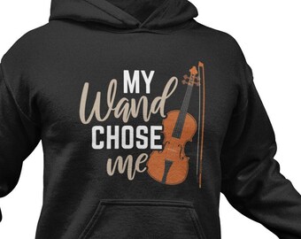 Violin Hoodie Musician Instrument Pullover Sweatshirt Teacher Gift Practice String Player Orchestra Lesson Studio