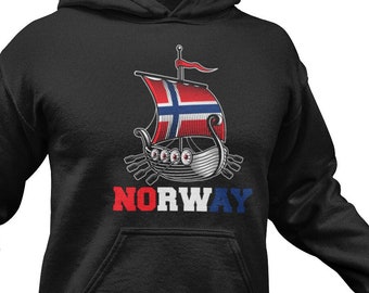 Norway Flag Hoodie: Nordic Viking Ship Sweatshirt