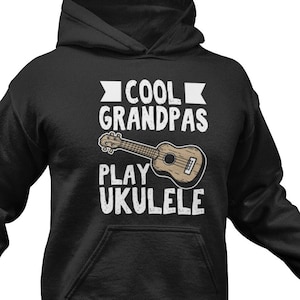 Ukulele Grandpa Hoodie / Funny Ukulele Teacher Father’s Day Gift / Ukulele Lover Sweatshirt / Cute Ukulele Player Sweater / Hawaii Pullover