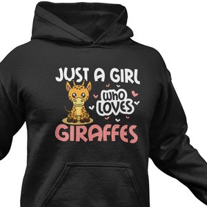 Cute Giraffe Hoodie / Funny Giraffe Gift For Him & Her / Giraffe Theme Pullover / Animal Lover Sweatshirt / Zoo Clothing / Giraffe Sweater