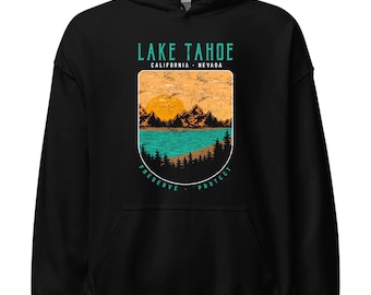 Lake Tahoe Hoodie: Vintage Mountain Adventure Pullover