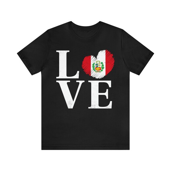 Camiseta Love Peru Orgulloso regalo peruano para el y para ella Camiseta de Peru Camiseta con la bandera de Peru Camisetas peruanas Regalo de cumpleanos de Peru Etsy Espana
