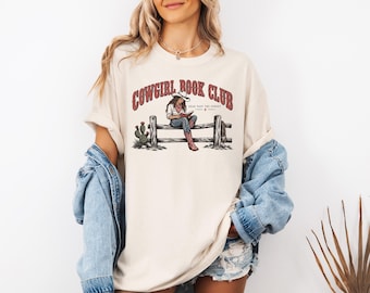 Cowgirl Book Club Shirt, Well Read Woman Tee, Western Bookish Shirt, Book Lover Gift