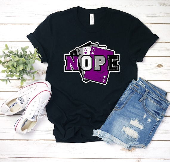 Nope Asexual Pride Shirt: Ace Flag Tee - Etsy Nope Asexual Pride Shirt: Ace Flag Tee - Etsy