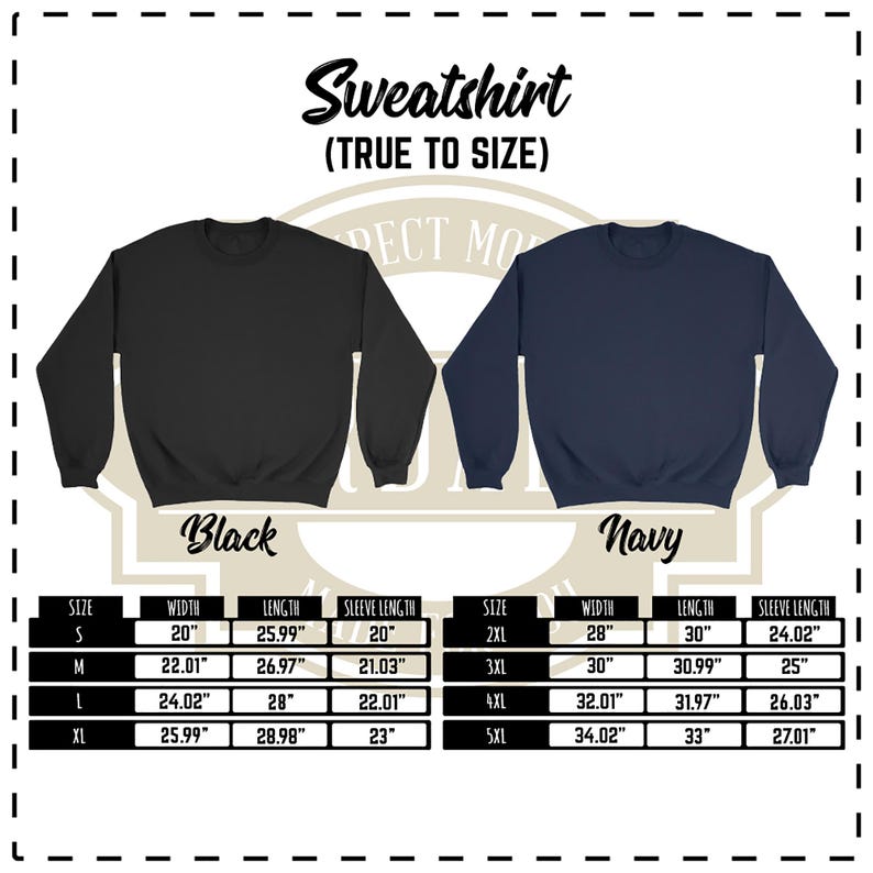 a sweatshirt with measurements for the size of it