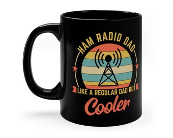Ham Radio Dad Coffee Mug Amateur Operator Hobby Communication Gift Broadcast Antenna Signal Pride
