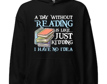 Hoodie met grappige boekenliefhebber: knusse boekenwurm-leestrui