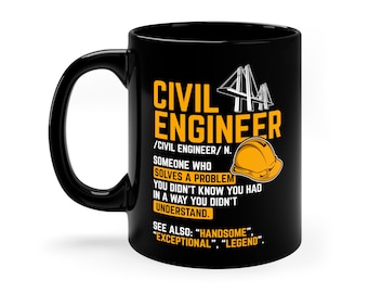 Civil Engineer Mug Coffee Gift Engineering Profession Cup Ceramic Graduate Design Construction