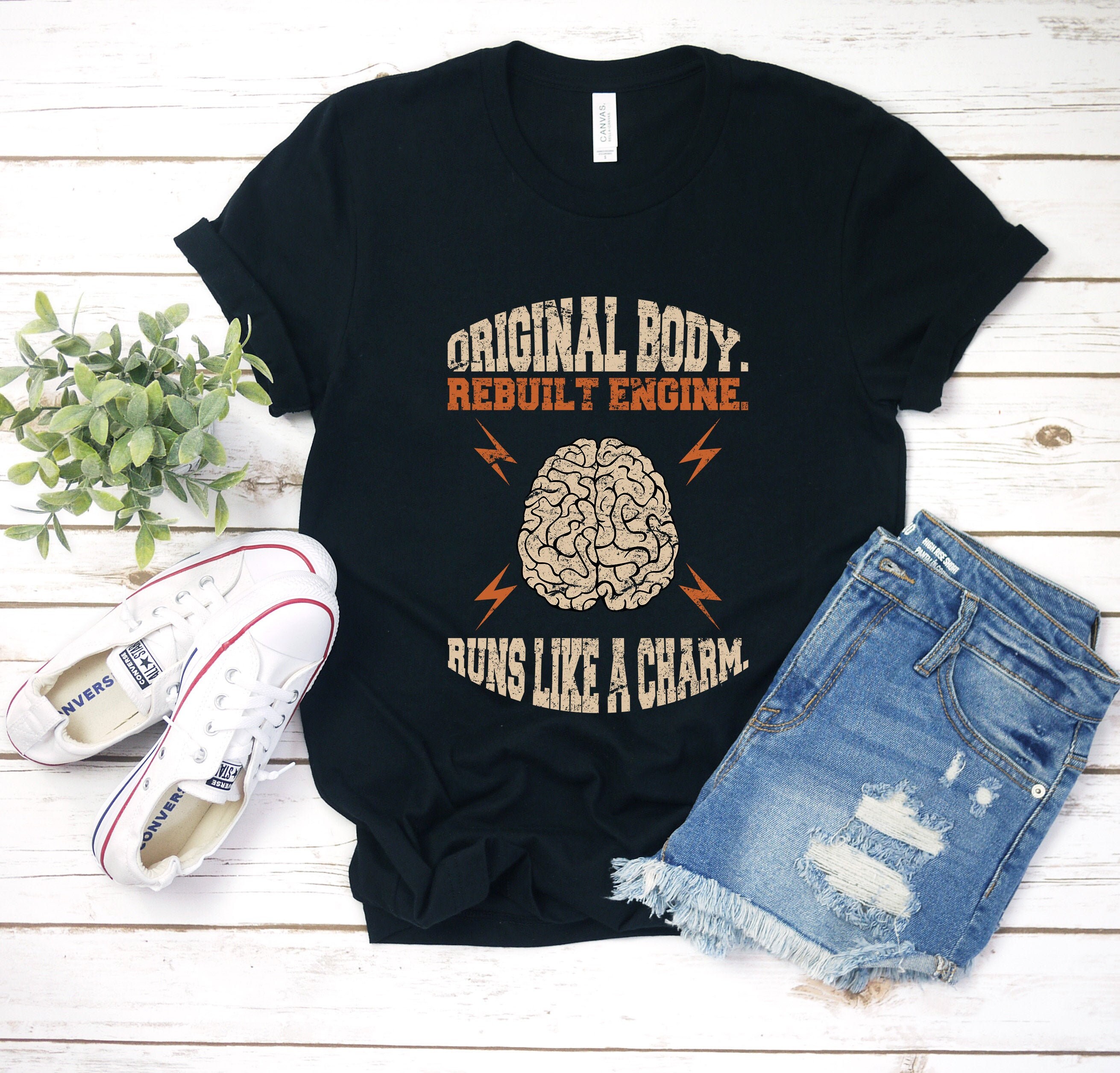Brain Surgery Survivor T-shirt: Original Body, Rebuilt
