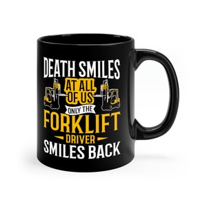 Lustige Gabelstaber Fahrer Kaffeetasse: Maschinist Geschenk