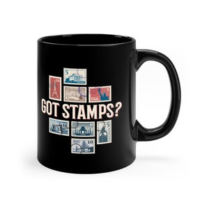 Funny Stamp Collector Mug / Stamp Collecting Coffee Mug / Philatelist Gifts For Him & Her / Philately Mugs / Stamp Lover Cup / Stamp Present