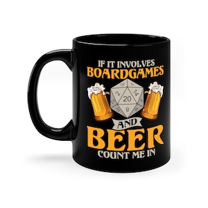 Funny Board Game Mug / Nerdy Board Games Coffee Mug / Game Night Gift For Him & Her / RPG Birthday Present / Tabletop Games Cup / Geek Mugs