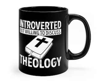 Lustige Theologie Kaffeetasse: Introvertierter Theologe Geschenk
