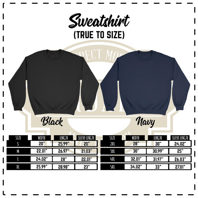 a sweatshirt with measurements for the size of it