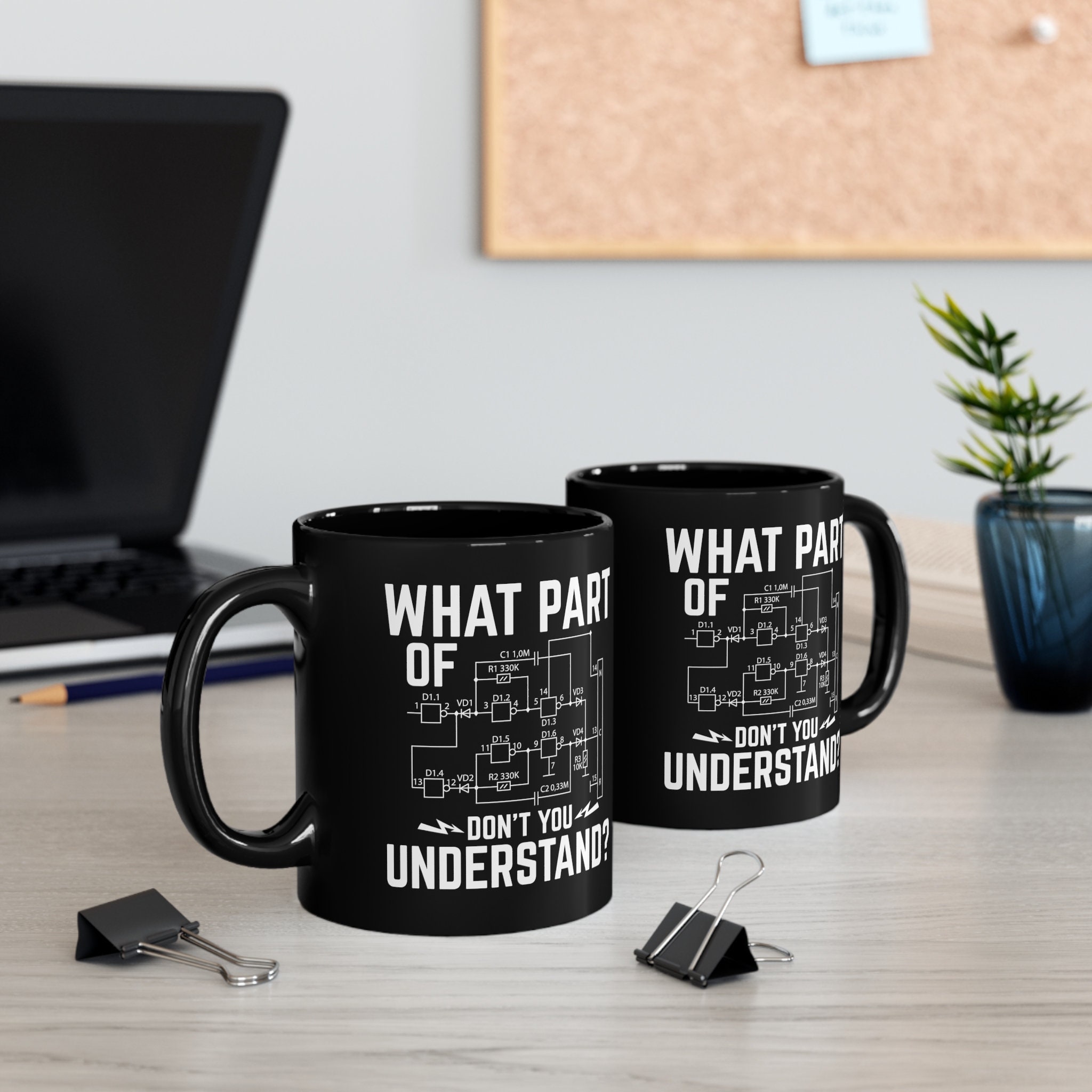 Tazza da caffè per elettricista, ideale come idea regalo per ingegneri elettrici, per cantieri e cantieri (bianco e blu