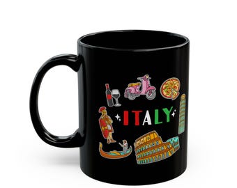 Lustige 'Italiener Doppel Ficko' Tasse - Geschenkidee Mit Witzigem Spruch, Schwarz, Spülmaschinenfest