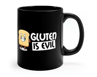 Tasse drôle sans gluten / Tasse à café sans gluten / Cadeau de sensibilisation coeliaque pour lui et elle / Tasse gluten / Cadeau d’anniversaire gluten / Tasses gluten