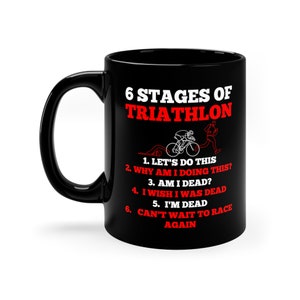 Funny Triathlon Mug / Triathlete Fan Coffee For Him & Her / Triathlon Gift / Triathlete Birthday Present / Triathlon Lover Cup / Sports Mug