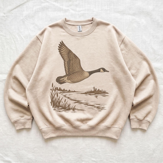 Canada Goose, Vintage Canada Goose Sweatshirt, Retro Woodland Flight Wildlife Print