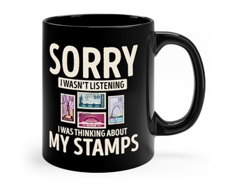 Stamp Collector Coffee Mug / Funny Stamp Collecting Mug / Philatelist Gifts For Him & Her / Philately Mugs / Stamp Lover Cup / Stamp Present