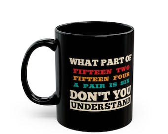 Caneca engraçada de Cribbage: presente para amantes de jogos de cartas
