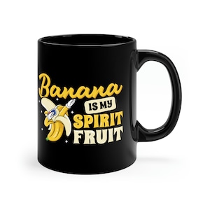 Tasse banane / Tasse à café drôle pour amateur de banane / Joli cadeau d&#39;éventail de bananes pour elle et lui / Cadeau d&#39;anniversaire de fruits / Tasse de thé bananes / Cadeaux de fruits