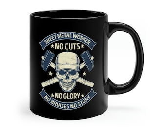Lustige Blecharbeiter Tasse: Union Metallworker Kaffeetasse