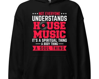 Felpa con cappuccio divertente con musica house: outfit da DJ EDM Rave